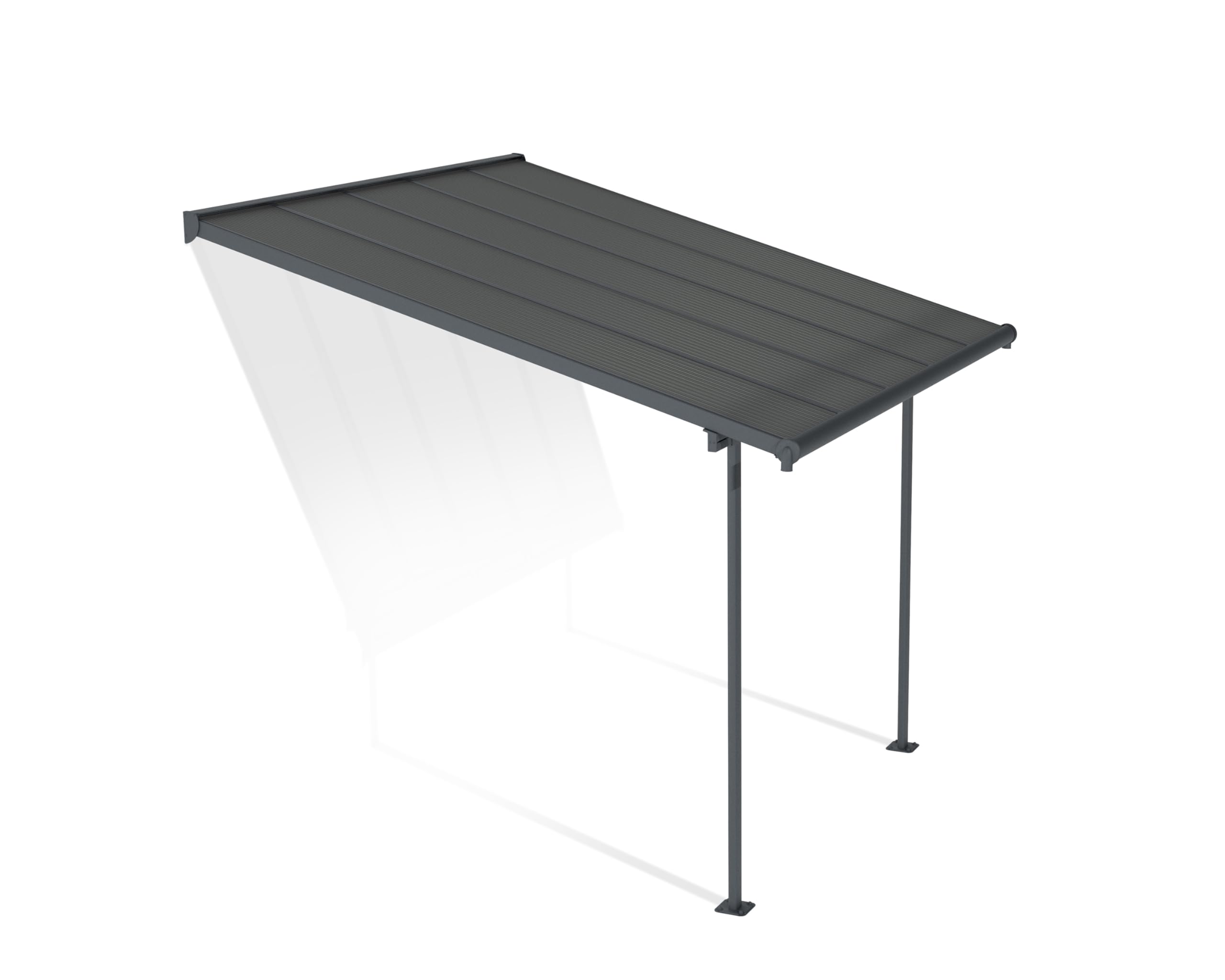 CANOPIA by Palram - Palram Capri Pergola Adossée Aluminium Et Polycarbonate 3x3, pour Couvrir Une Terrasse Toute L’année – Garantie 7 Ans (9.1m², Gris)