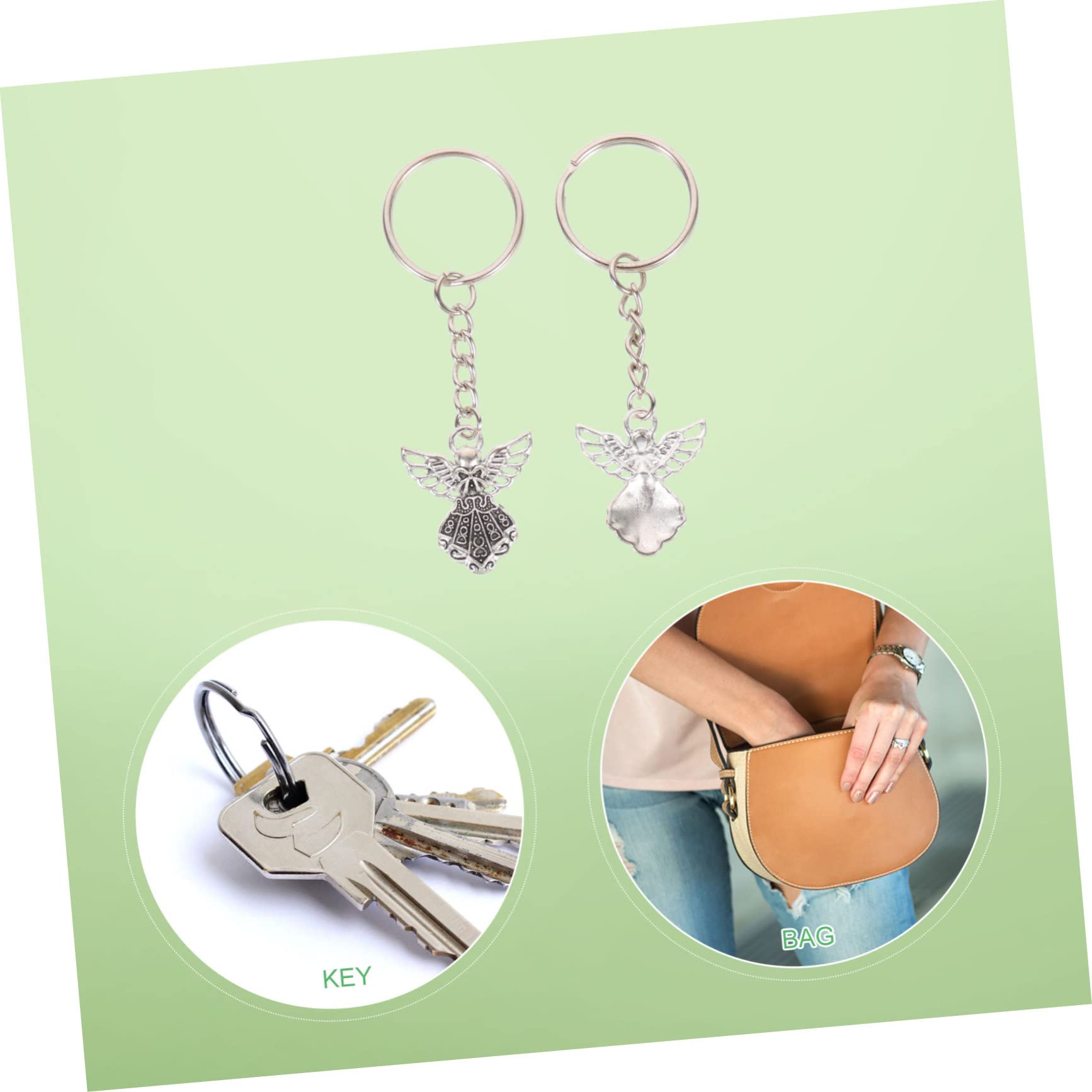 FRCOLOR 3 Sätze Teiliges Dekorative Schlüsselanhänger Metall Praktische Schlüsselringe Für Hochzeiten Babypartys Gastgeschenke Leicht Robust Für Schlüssel Taschen 30 Stück * 3