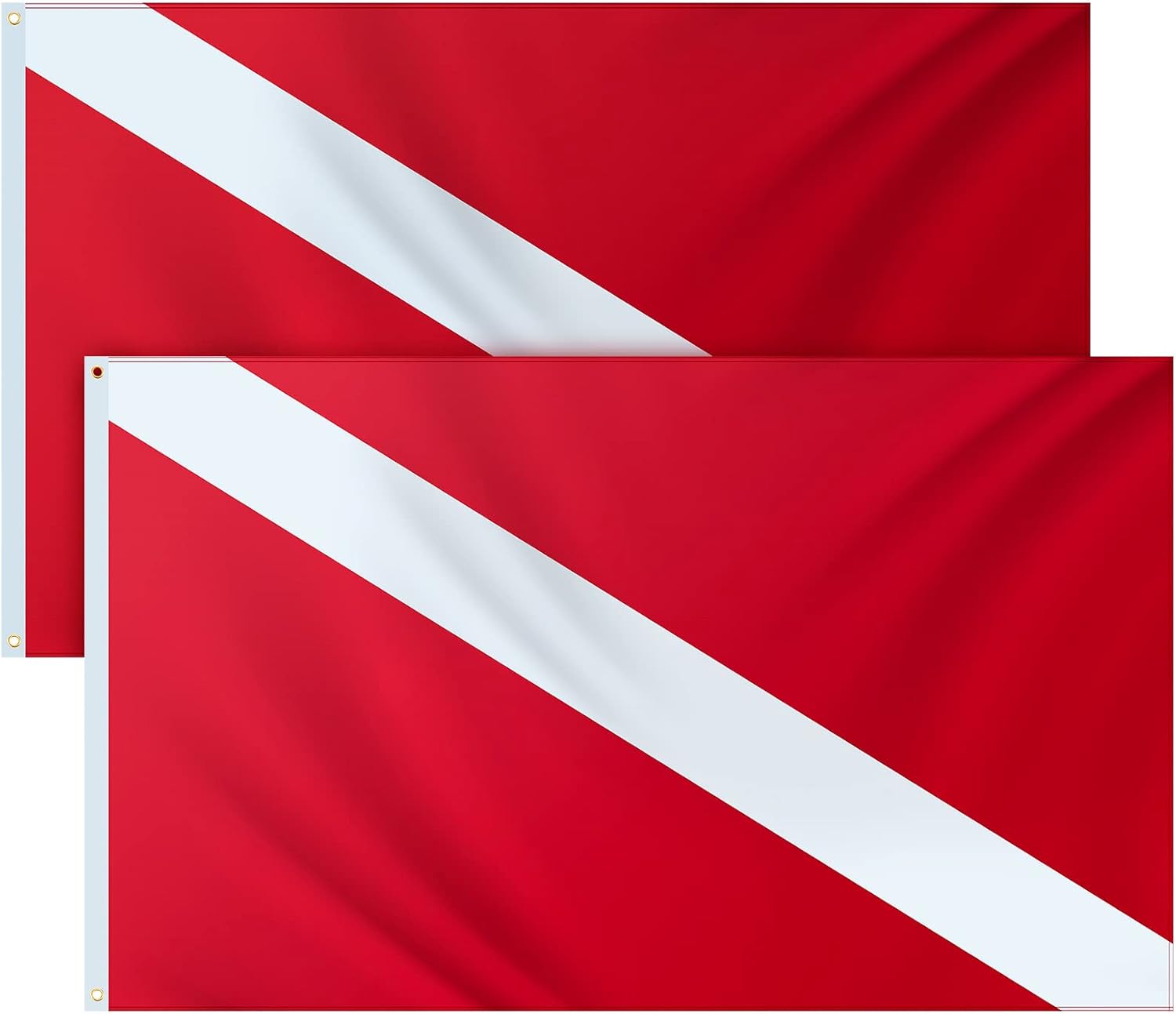 2 Pcs Dive Flag for Boat Scuba Diving Flag 3 x 5 ft Diver