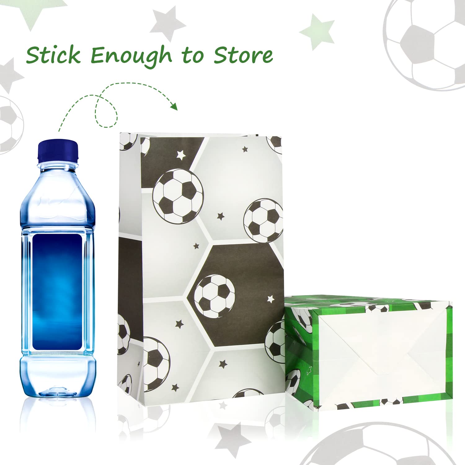 30 PCS Soccer Party Favor Bags - Football Themed Goodie Bags For Birthday Parties & Events