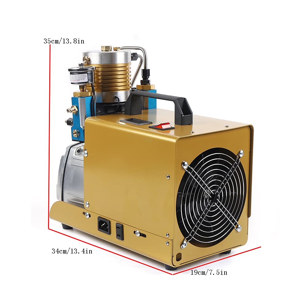 Bomba de aire eléctrica de alta presión, compresor de aire, bomba de aire de alta presión, bomba de compresor de aire, bomba de compresor de aire PCP con filtro de aceite de agua para detectar fugas,