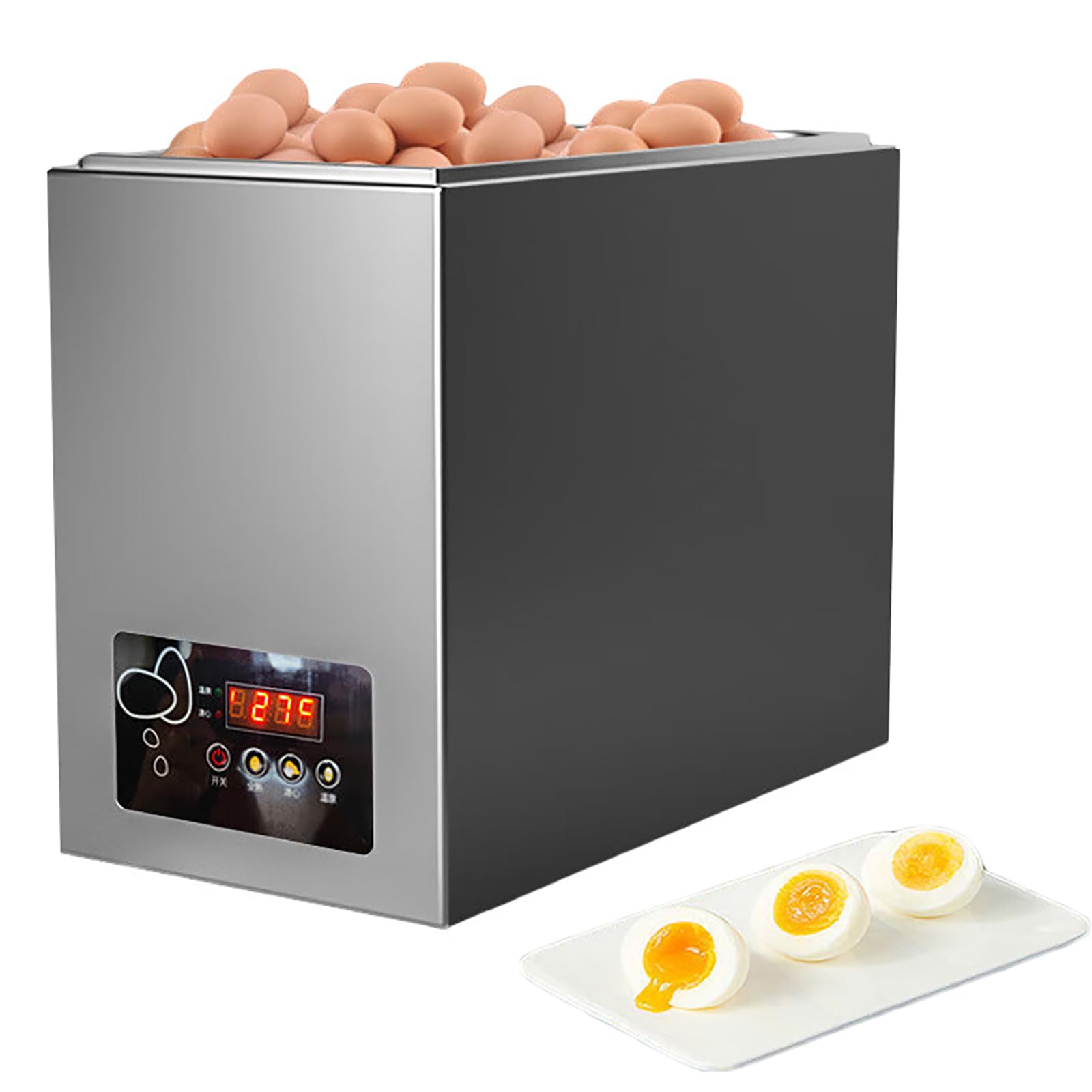 Hervidor De Huevos Hot Spring, Cocedor Eléctrico De Huevos Hot Spring Con Panel De Control Digital, Capacidad Para 50 Huevos (9L) E Interior De Acero Inoxidable 201, Para Restaurantes Y Cantinas