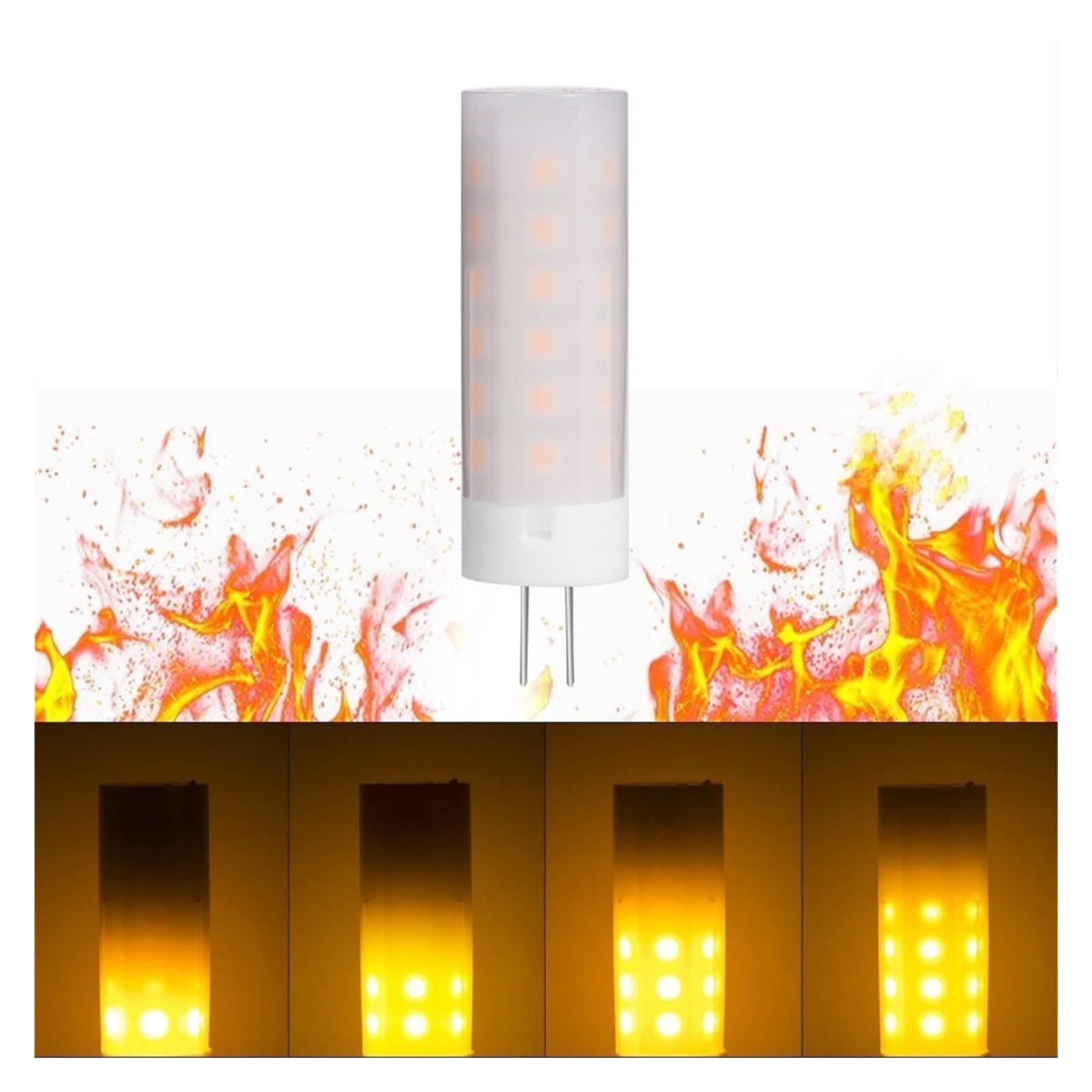 G4/G9/E14 2W Led Nastrojowe Oświetlenie LED Płomień Migające Świeczki Na Światło Kempingowe Żarówki Efekt Dynamiczny Niskie ZużYcie Energii(G9 -AC85-265V)