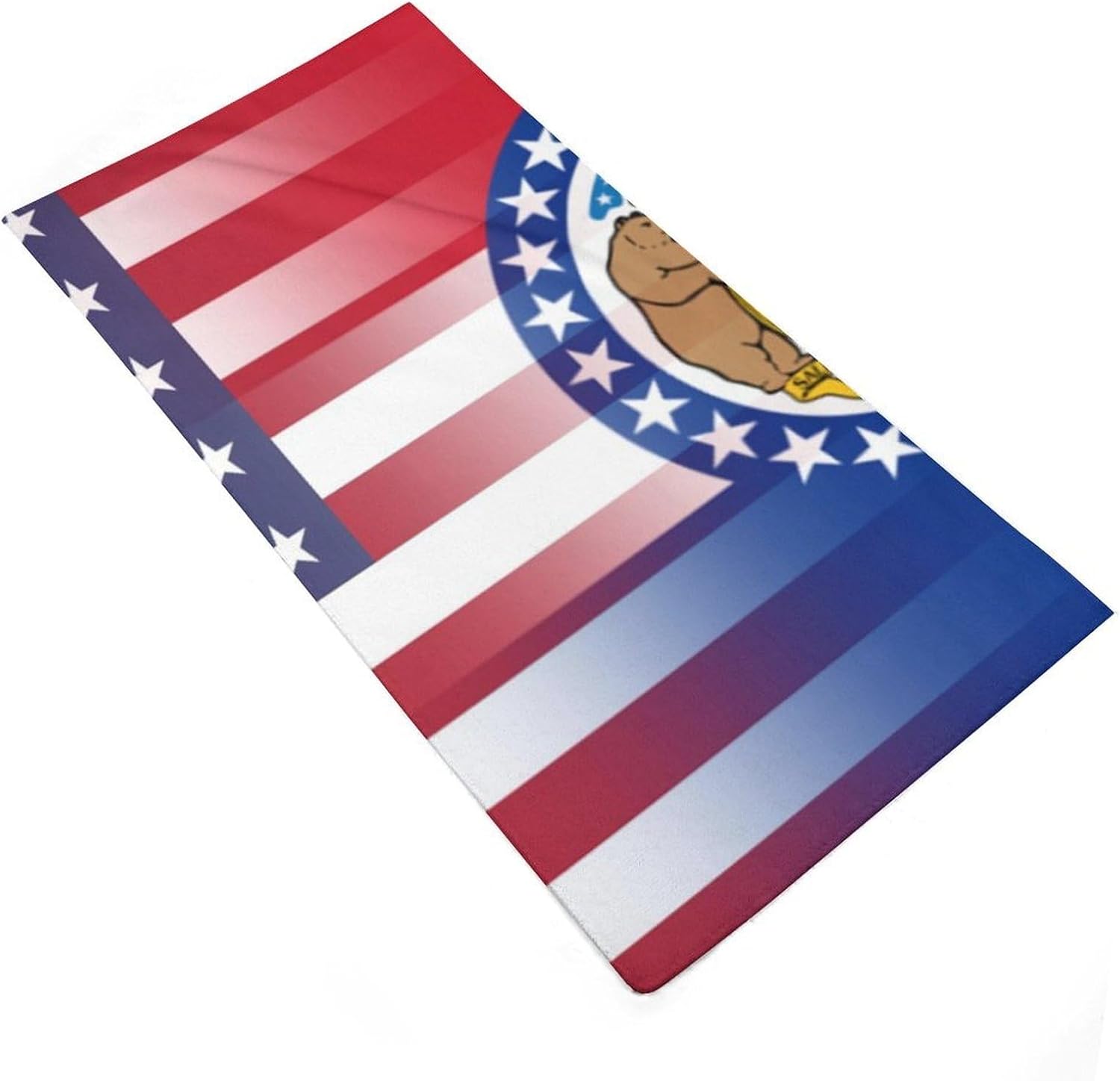 U.S.A Missouri State Flag Bath Face Hand Towels Absorbent Soft Kitchen Travel Gym Workout Towel