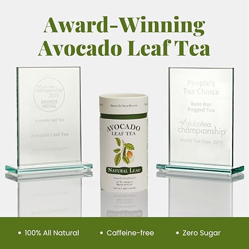 Miniatura 3 de Avocado Leaf Tea – Hierbas sin cafeína – Té de bienestar suave y rico en antioxidantes – Preparación caliente o fría – Todo natural, sin OMG – 15