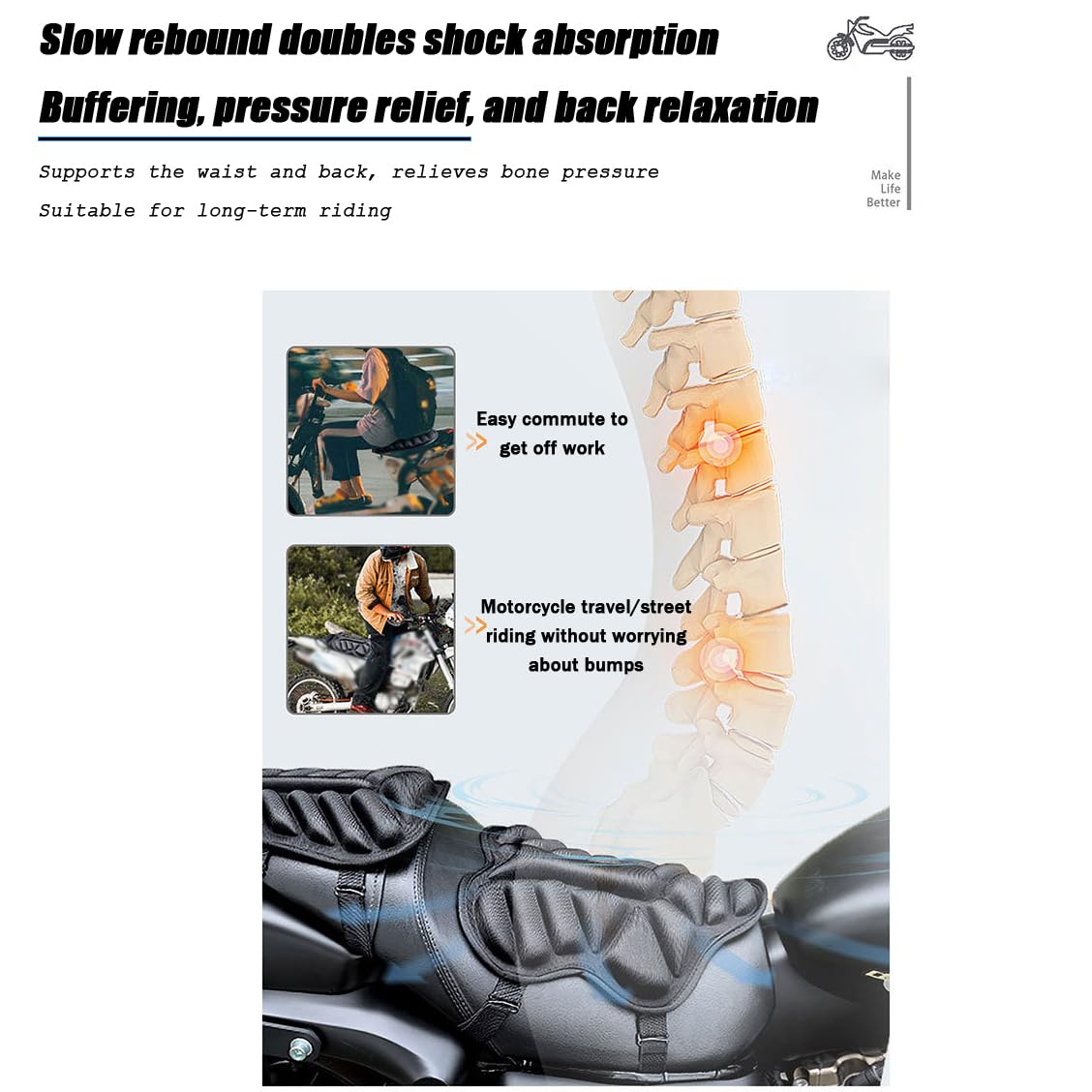Cuscino Sella Moto per Honda NC750X / XADV, Cuscino Sedile Moto Traspirante Antiscivolo Assorbimento degli Urti Cuscino per Sedile in Gel per Moto,A/One Set