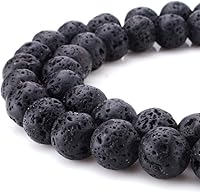 Vista 30 de Cuentas Beadnova redondas de ónix negro de 4 mm, sueltas, para hacer joyas (90-92 piezas)