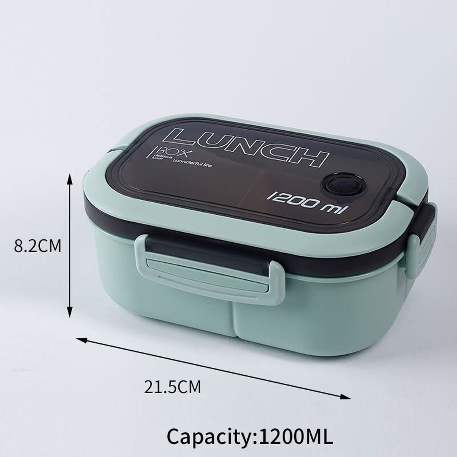 JINGYAN Boîte à bento Lunch Box Layers Grids Office Worker Microwave Hermetic Bento Box Outdoor Picnic Fruit Food Container with Fork Spoon(Red)