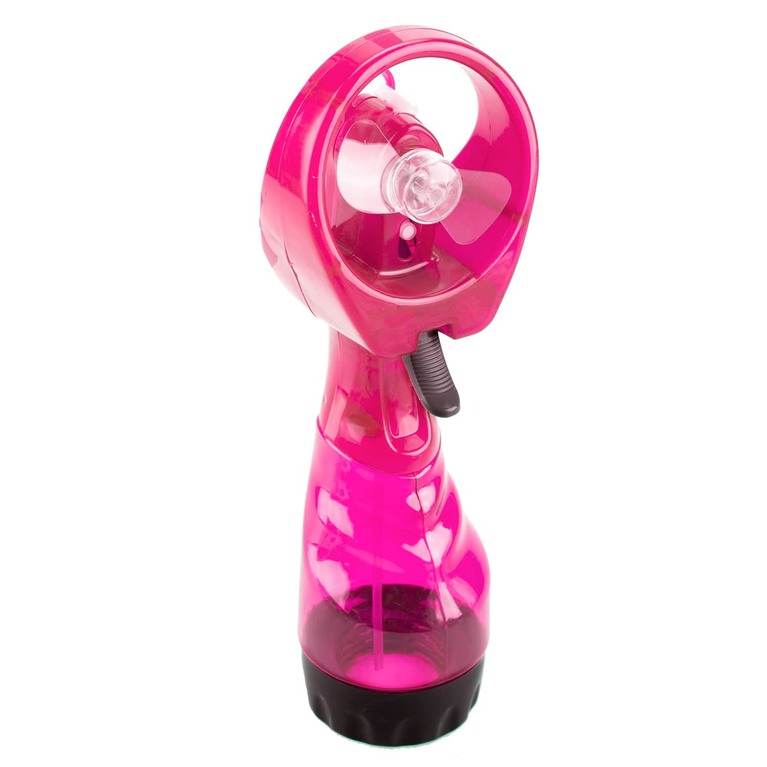 VFM - Pink Cooling Mist Fan With Lanyard, Handheld Spray Cooler, Portable Personal Device for Travel, Camping, Outdoor Use On Hot Days