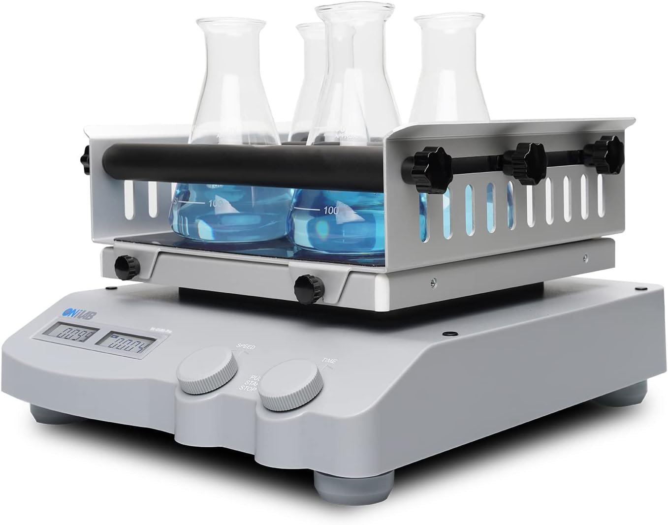 ONiLAB Digital Orbital Shaker Adjustable Speed 100-800RPM, Capacity 2.5KGS,Orbital Rotator Shaker with Continuous or Timer Mode, LCD Display Speed and time,Labs and Classrooms,100-240V
