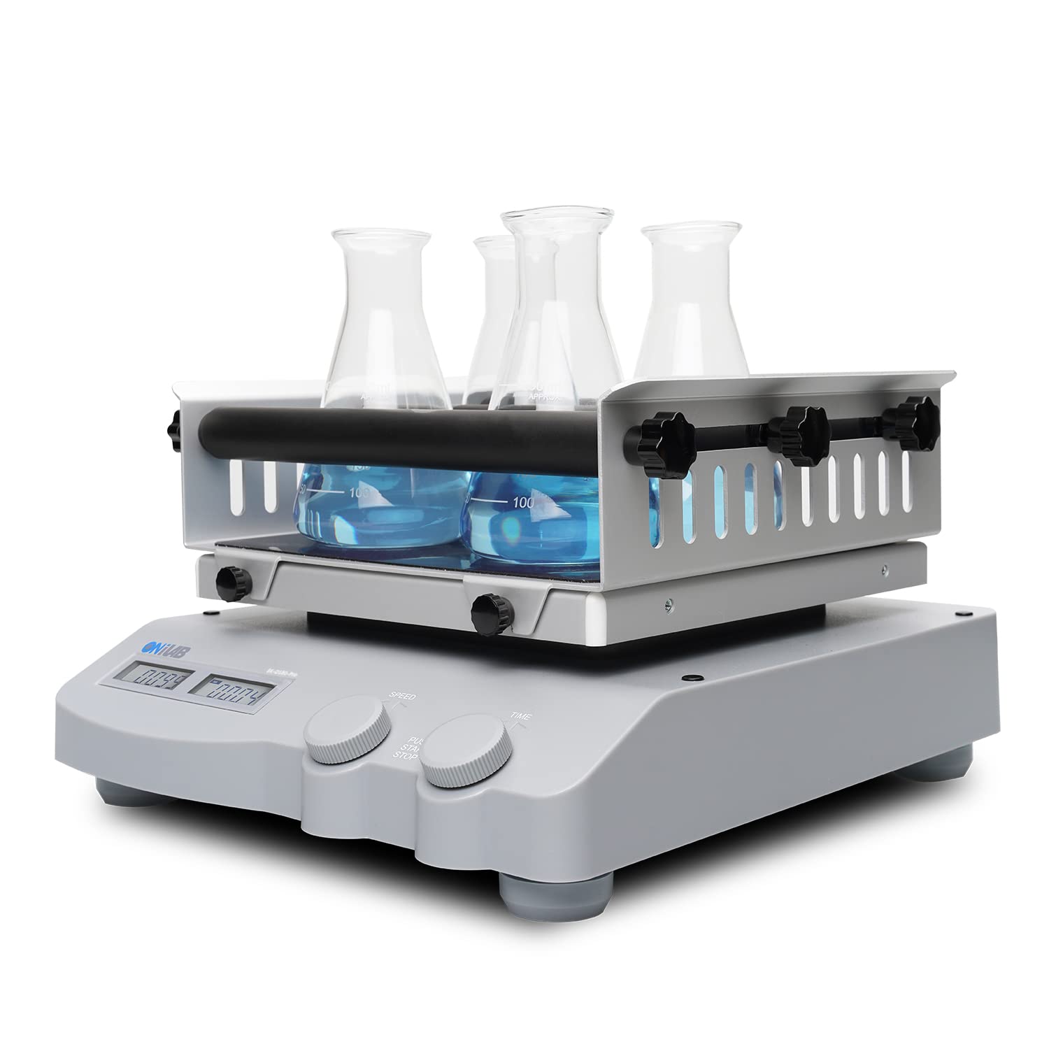 ONiLAB Digital Orbital Shaker Adjustable Speed 100-800RPM, Capacity 2.5KGS,Orbital Rotator Shaker with Continuous or Timer Mode, LCD Display Speed and time,Labs and Classrooms,100-240V