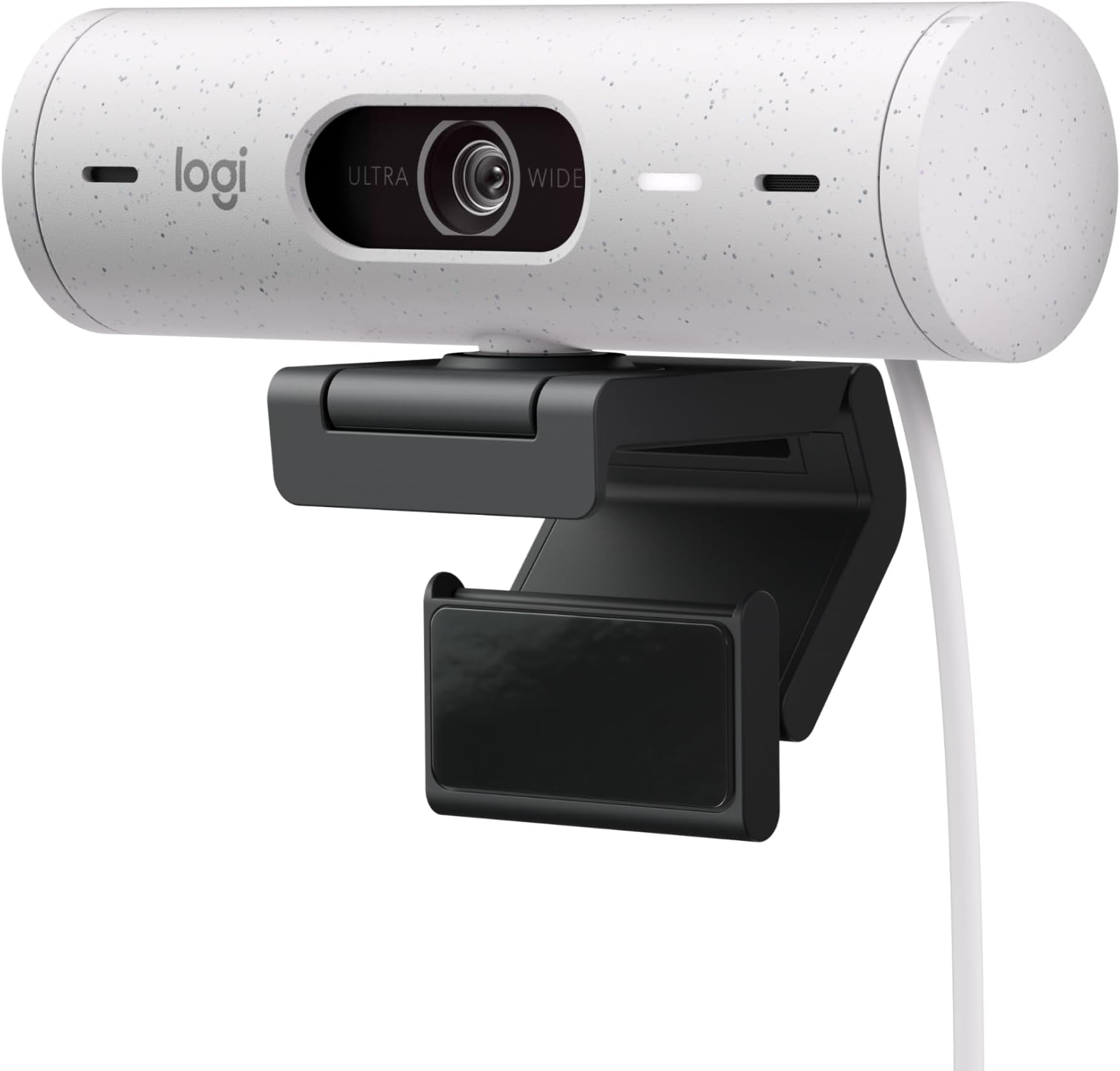 Logitech Brio 500 Full HD webcam with Auto Light Correction, show Mode, Dual noise Reduction Mics, webcam Privacy Cover, Works with Microsoft Teams, Google Meet, Zoom, USB-C Cable - White