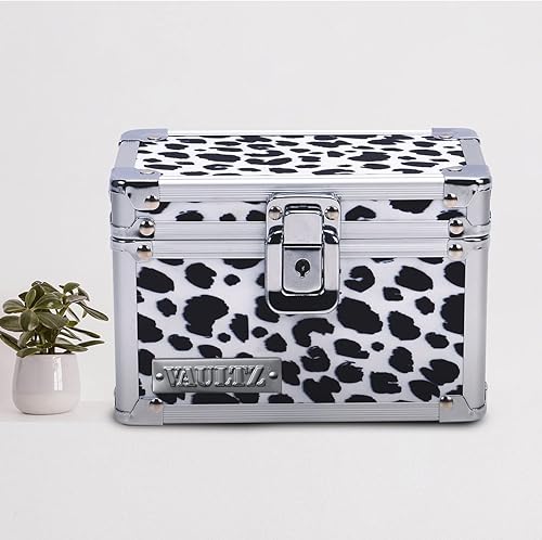 Miniatura 10 de Vaultz Portatarjetas de índice con bloqueo organizador de tarjetas flash para recetas contraseñas o estudios con capacidad para 450 tarjetas de