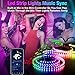 REEMEER Led Lights 100ft Smart APP Control Music Sync Strip Lights RGB Color Changing Strips with Remote, for Bedroom Kitchen and Party