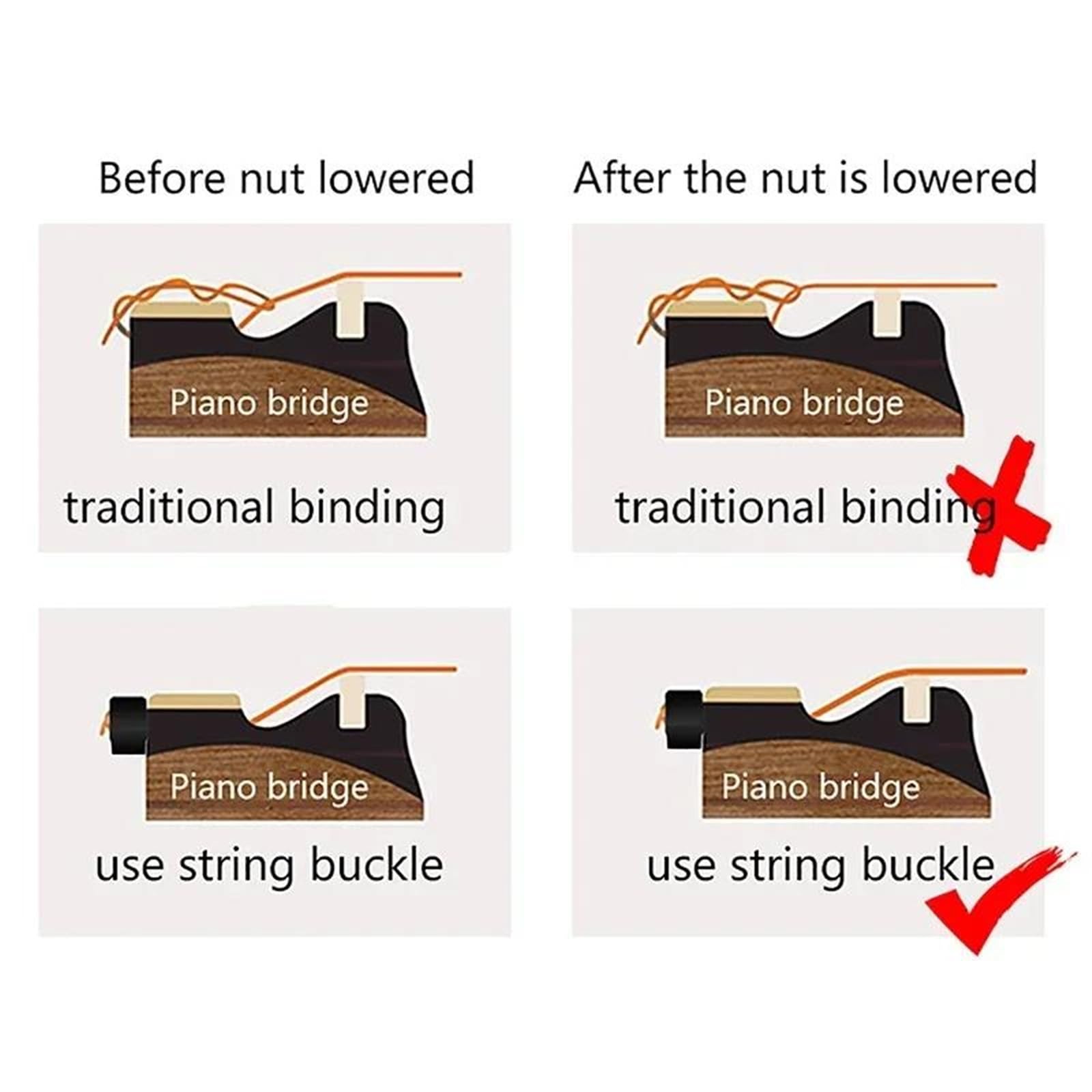 Set Accessori Chitarra Set Di 12 Supporti Per Corde Per Chitarra Classica Strumenti Per Liutaio E Legacci Triangolari Per