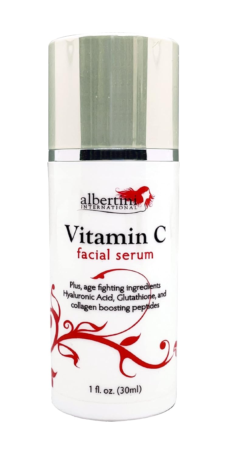 VITAMIN C Serum 1 oz. Anti-Aging Skin Brightener with Hyaluronic Acid and Collagen Boosting Peptides