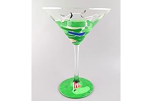Golf Themed Martini Glass with Golf Ball