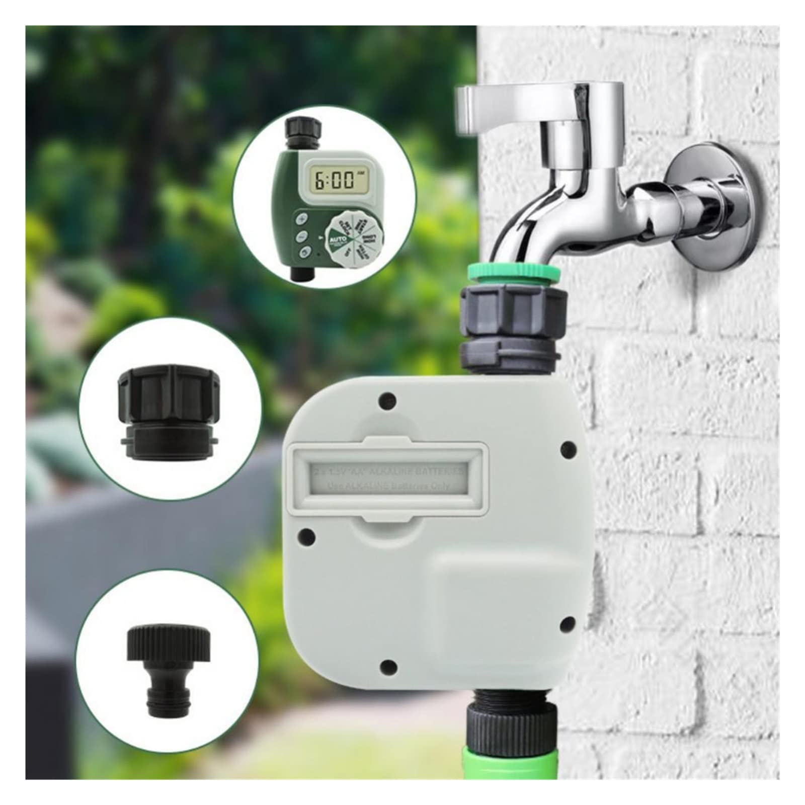 Controller automatici per l'irrigazione di controllo dell'irrigazione Tubo flessibile Rubinetto Timer for irrigazione Valvola elettronica programmabile Timer automatico for irrigazione da giardino Amp