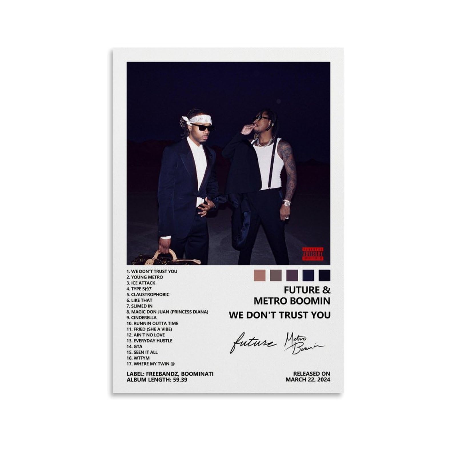 Amazon.com: MOOWI Future And Metro Boomin Poster We Don't