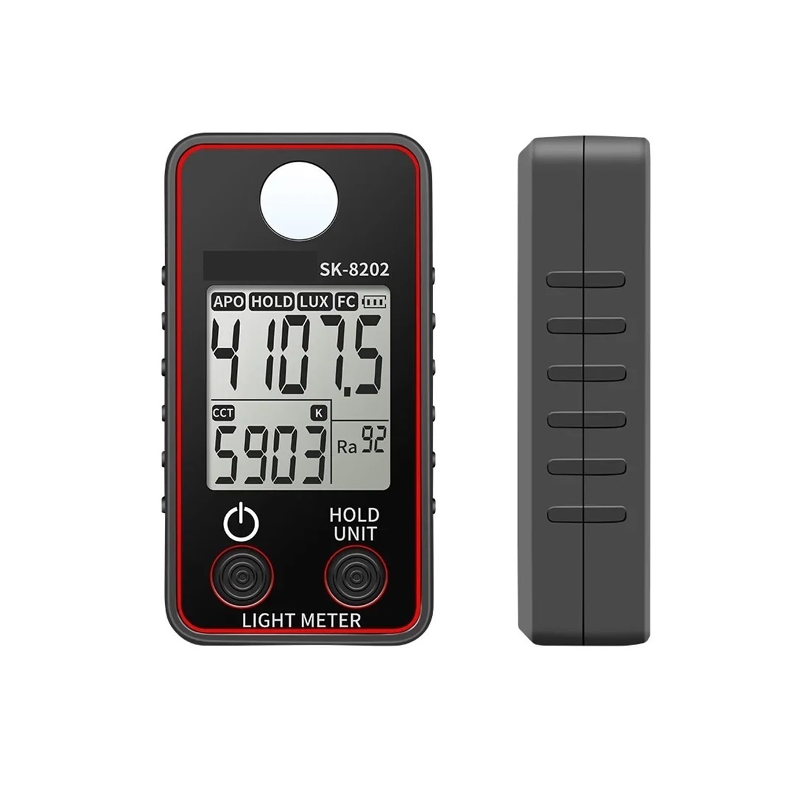 Medidor de luz, Medidor de iluminancia Digital portátil Fotómetro fotómetro 0,5 a 300 000 Lux/FC(SK-8202)