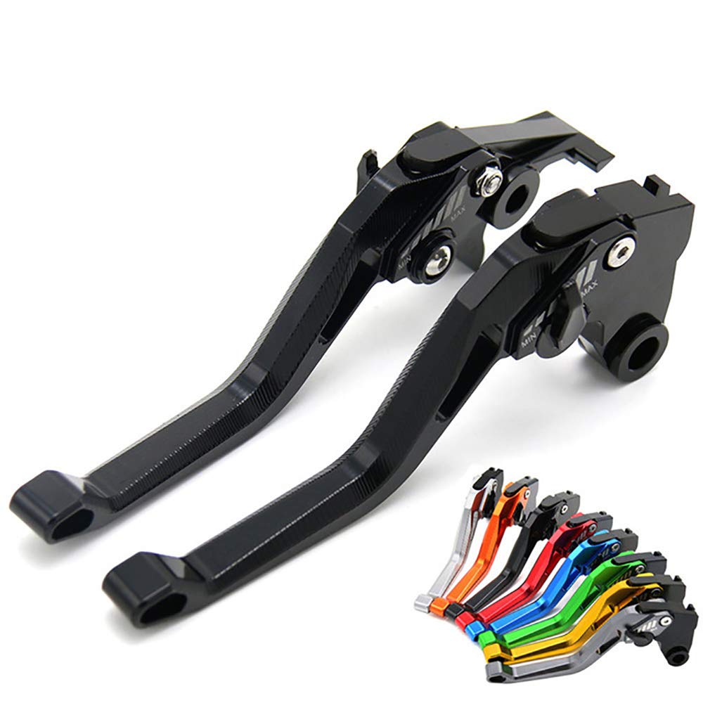 Clutch Lever, 1 Pair Folding CNC Adjustment Brake Clutch Lever Replacement for SUZUKI GSXR1000 2009-2017, GSX-S1000/F/ABS 2015-2017,Silver