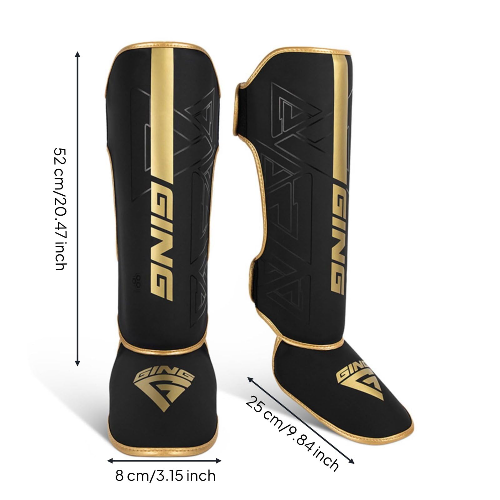 Protège-Tibias de Muay Thaï Maintien Sûr Protège-Tibias Muay Thai Réglable Protection de Jambe Discipline Percussion pour Adultes