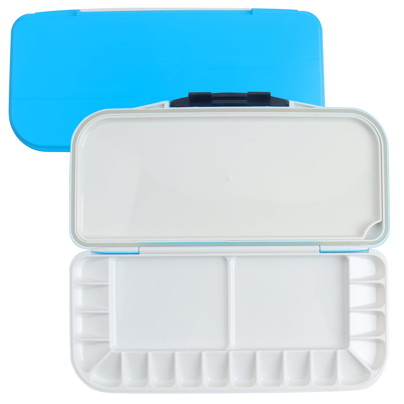 YGNNBC 18 Well Folding Paint Palette, Portable Folding Paint Palette for Watercolor, Portable/Travel Stay Wet Palette Box - Artists Paint Tray
