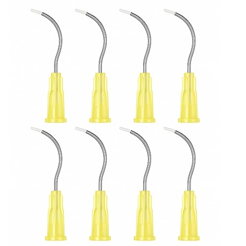 Pre Bent Dispensing Needle 19G Infusor Delivery Tips with Brush