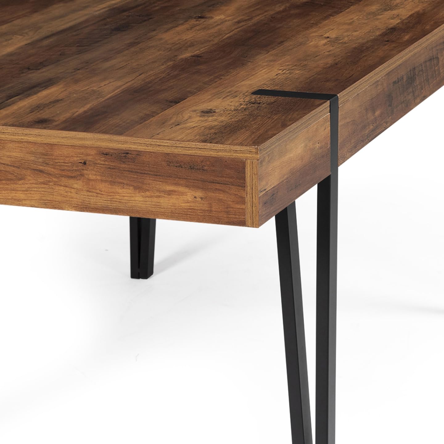 IDMarket – Mesa de comedor rectangular Austria para 10 personas, madera, pie de alfiler, 200 cm