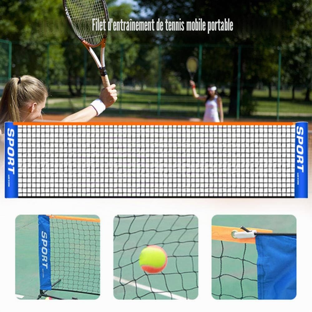 Filets de Tennis de Balle pour Enfants Supports de Tennis Portables Mobiles Filets de Tennis Filets d'entraînement de Badminton Portables