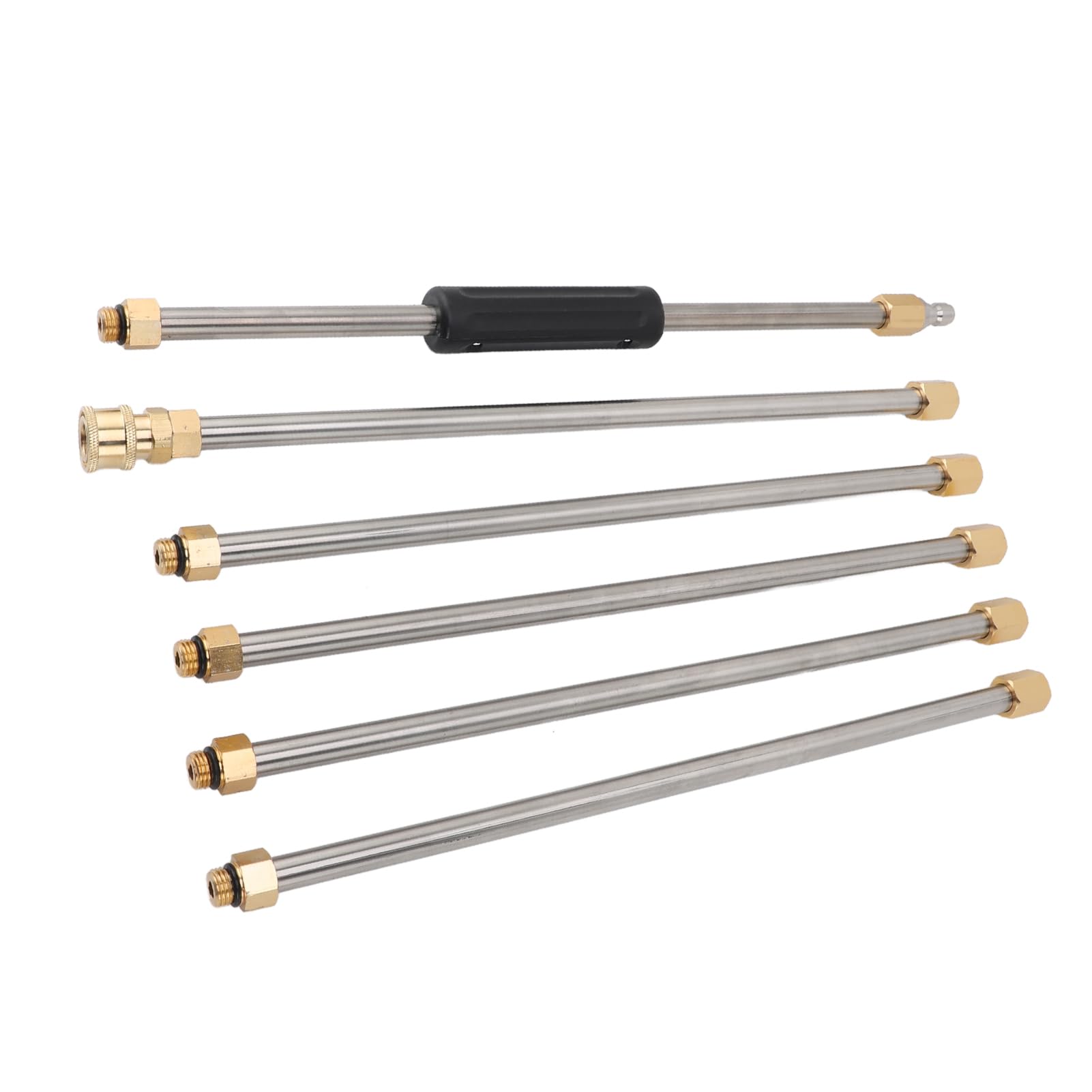 Lance de nettoyeur haute pression, extension robuste en acier inoxydable et laiton pour efficacité améliorée polyvalence toit voiture extérieur connecteurs rapides 1/4 pouce longue portée sécurisée