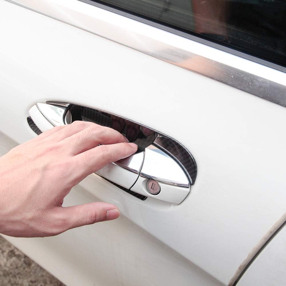 Carbon Fiber Car Exterior Door Bowl Trim For Mercedes Benz GLK GL ML C Class W204 X204 Car Accessories