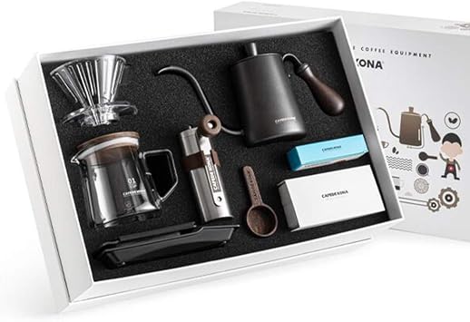 Maker Vacuum Coffee Maker, Hand Brewed Coffee Maker Set, Coffee Maker Gift Box Set of Seven, Hand Brewed Drip Coffee Maker without Coffee Beans Black Black The New