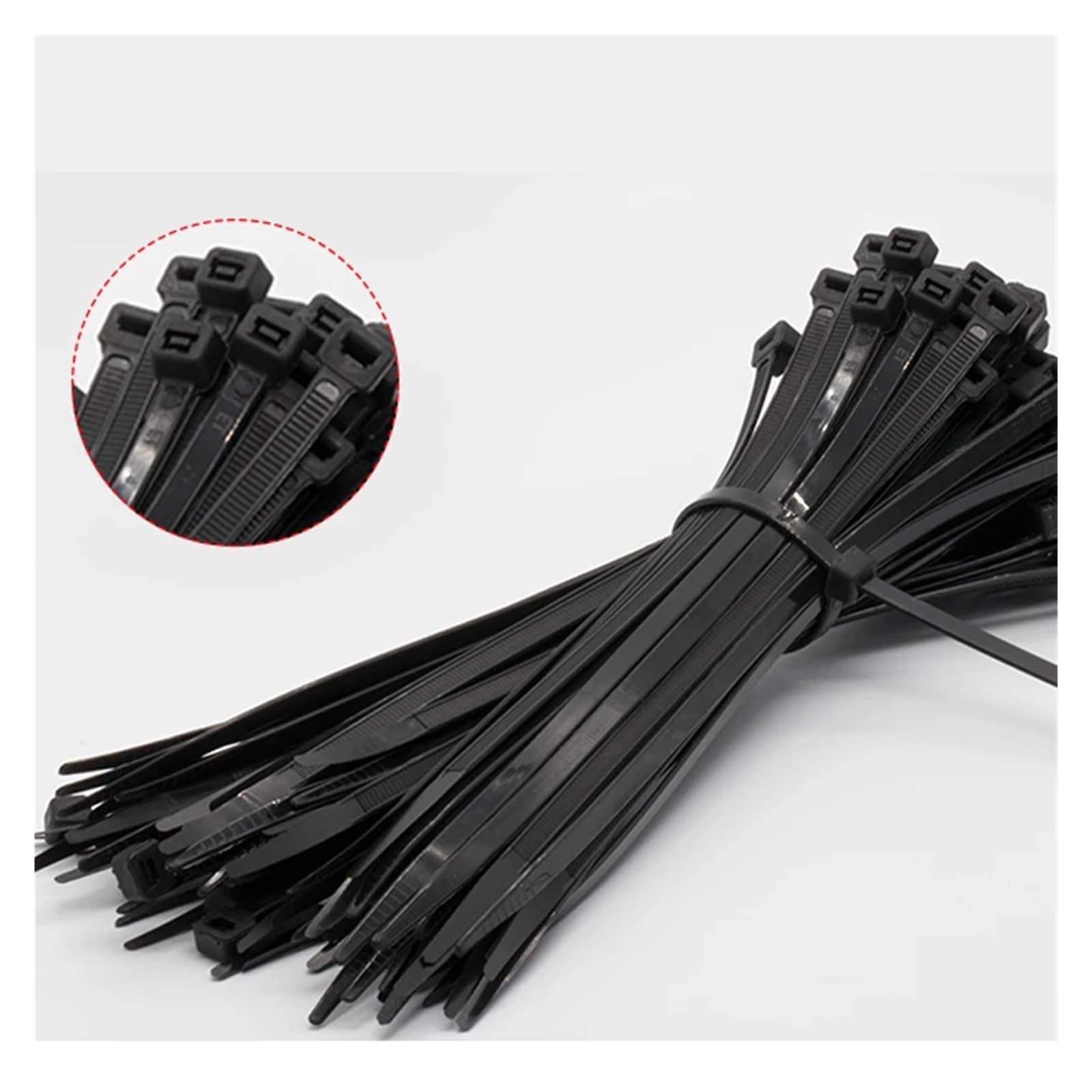 Fascette per cavi in nylon, cavi autobloccanti in plastica a forma di anello, 1,9 × 60, 2,7 × 250 fascette per cavi, fascette di stoccaggio, fascette di fissaggio (neve, 7,6 x 400 mm)