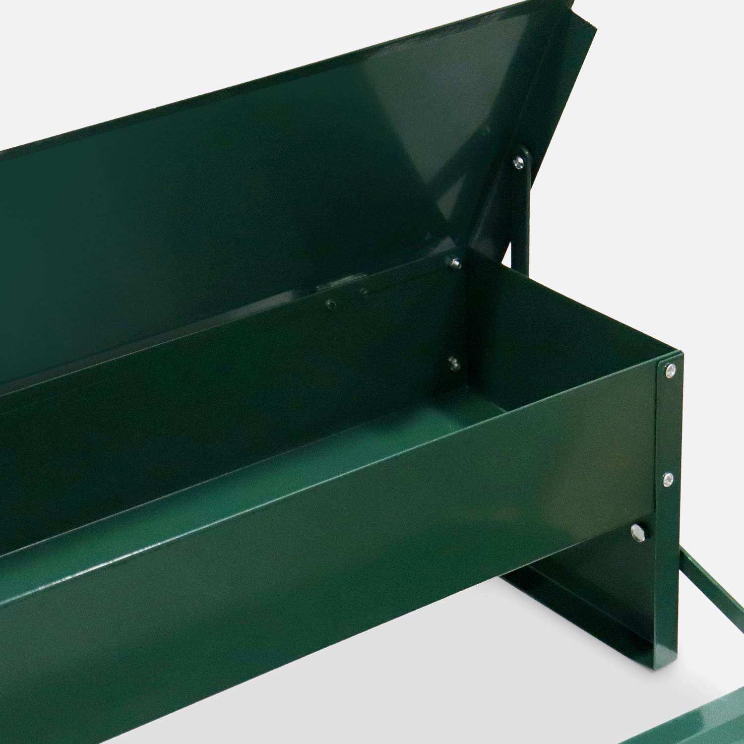 sweeek-Comedero automático para gallinas 5kg, Comedero para Pollos, Verde, 51x35x18.5 cm