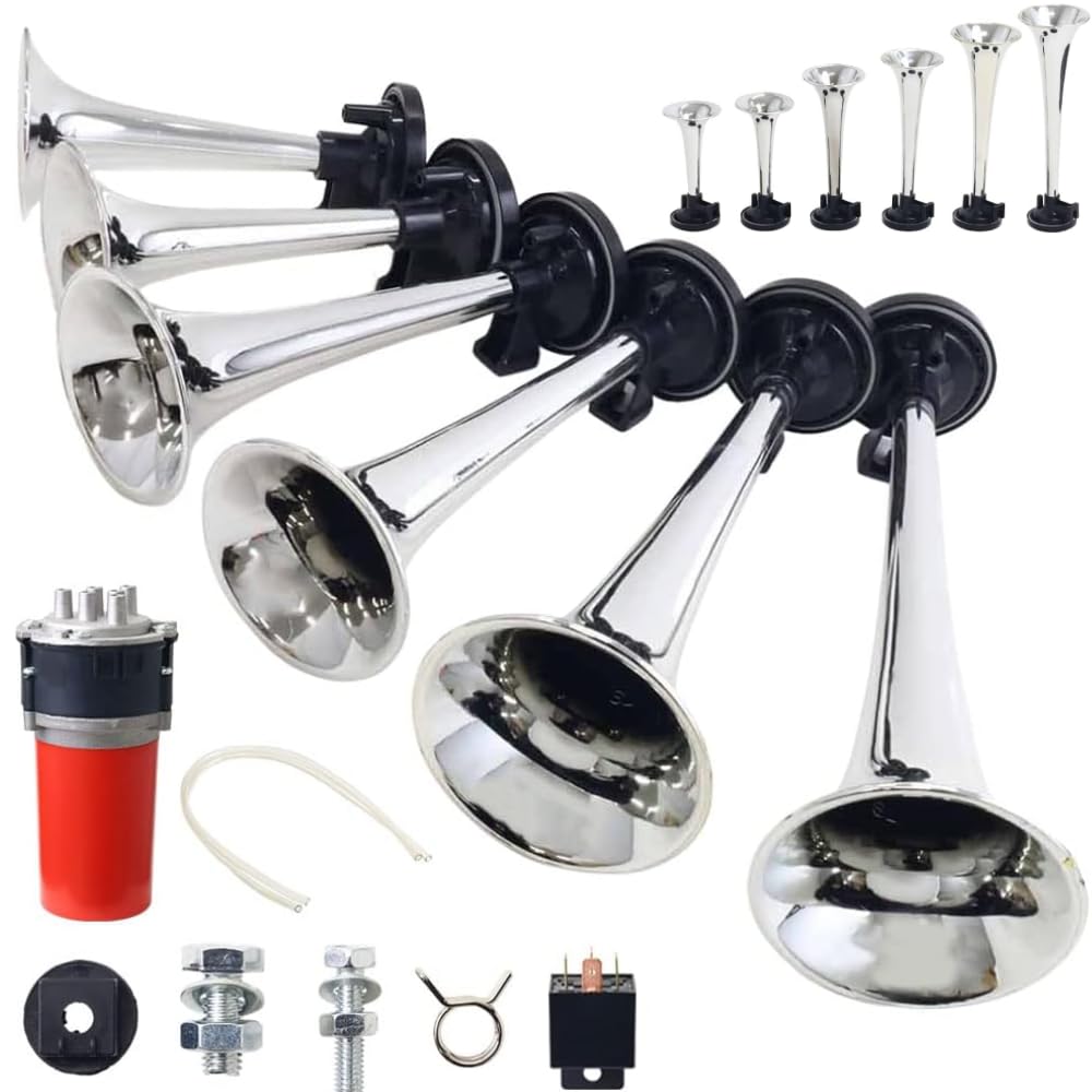 Amazon | life_mart ミュージックホーン エアホーン 6連 12V車専用