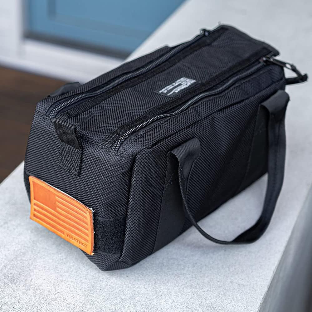 Bigman BMB-01 Tool Bag, Tool Box, Tool Storage, Storage Bag, Portable, Fabric, Durable, DOUBLE ZIPPER BAG1, Black