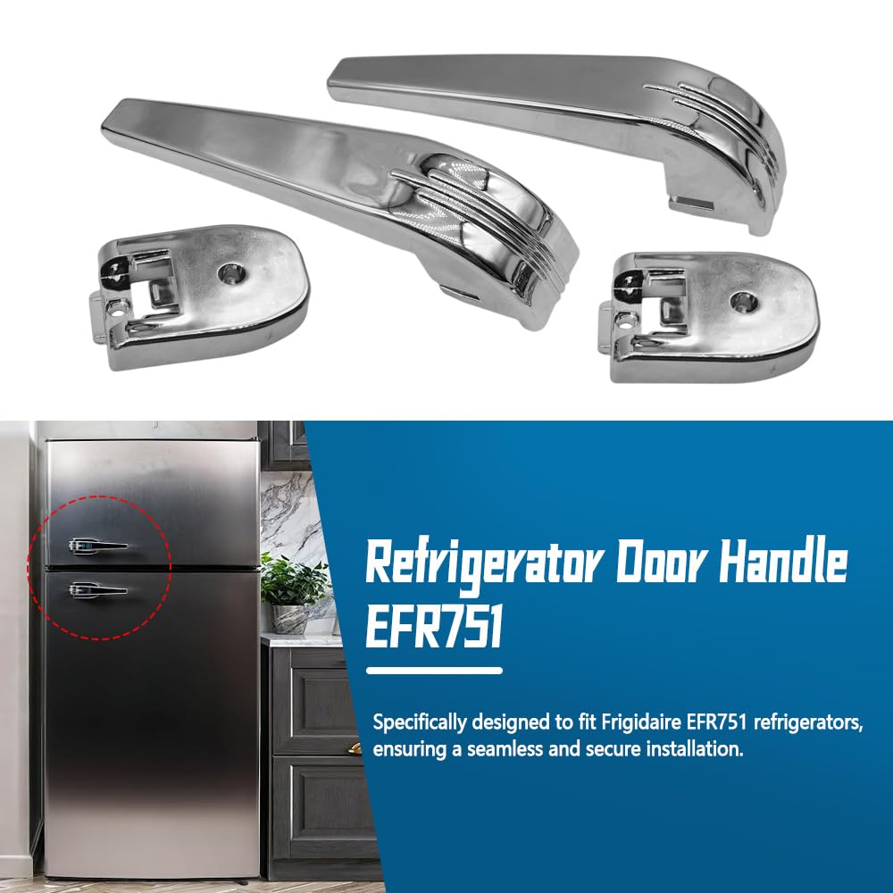 2 manijas de puerta de refrigerador EFR751, aptas para refrigeradores