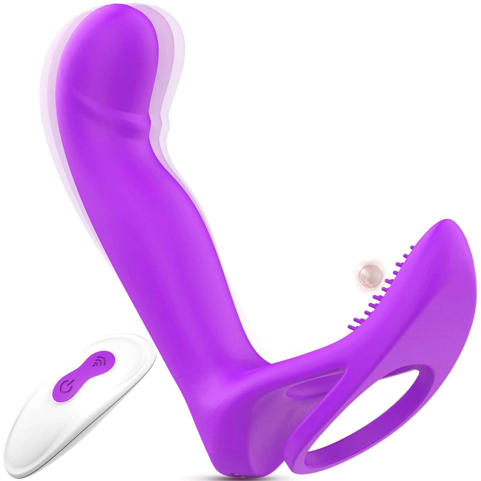 Couples Vibrator Kit - 3 in 1 Vibrating Cock Ring Dildo Vibrator Prostate Massager Remote Control G Spot