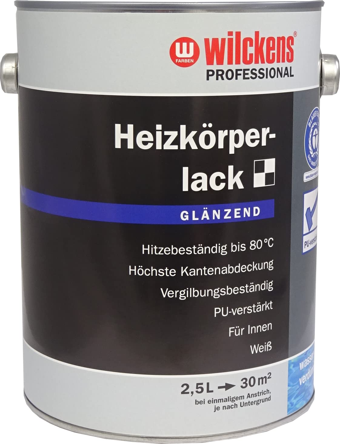 Wilckens Professional Heizkörperlack glänzend, 2,5 l, Weiß