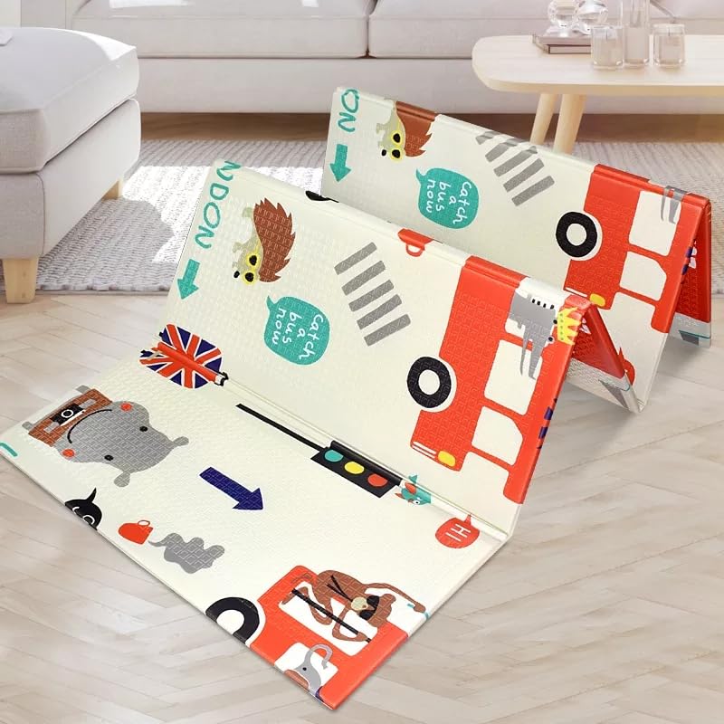 Skylofts Waterproof Double Side Playmat for Babies Crawling Mat for Kids Picnic Baby Mat/Playmat for Kids (Large Size Random Print) with Zip Bag (120 cm x 180cm) (150cm*200cm XPE) - Image 3 thumbnail