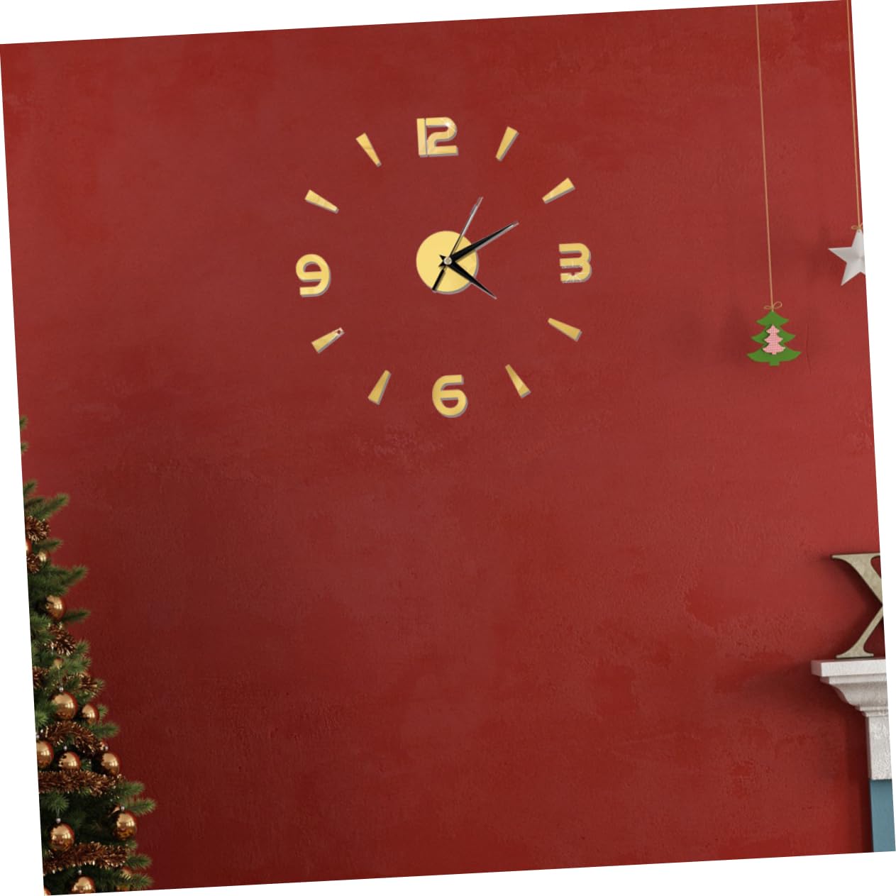 Lucyany Horloge Murale Metal avec Chifes Romains, Traditionnel