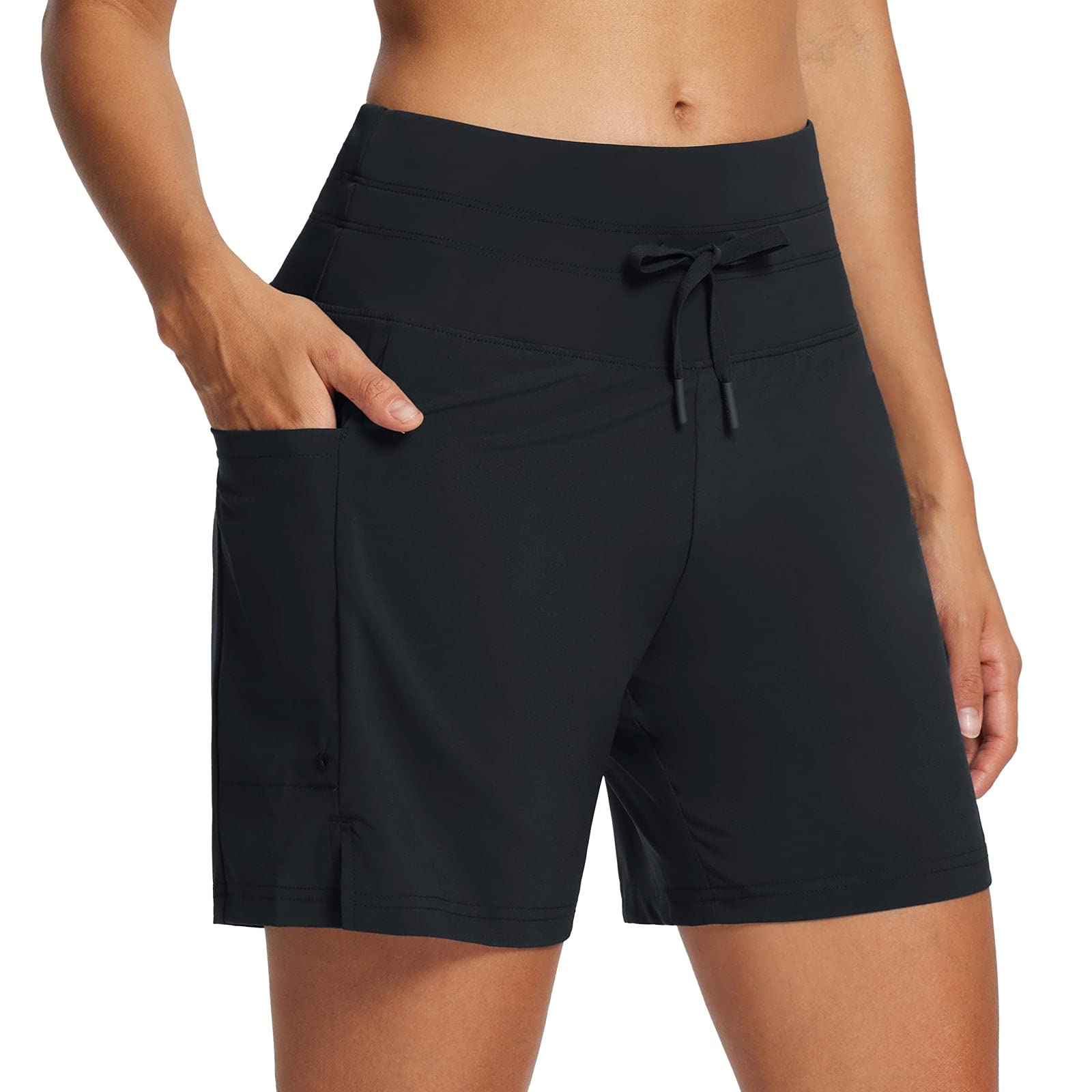 Snapklik.com : Baleaf Womens Swim Board Shorts High Waisted Swimsuit ...