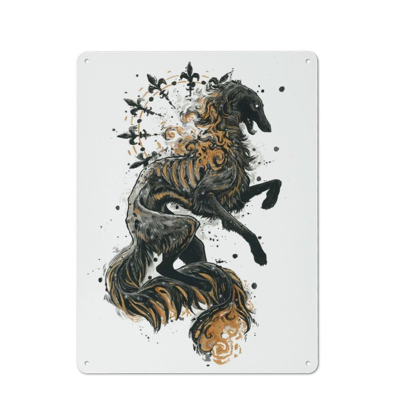 40x30cm Vintage Metal Sign with Hellhound for Café Or Restaurant, New Home Wall Decor for Restaurant Decor Fans