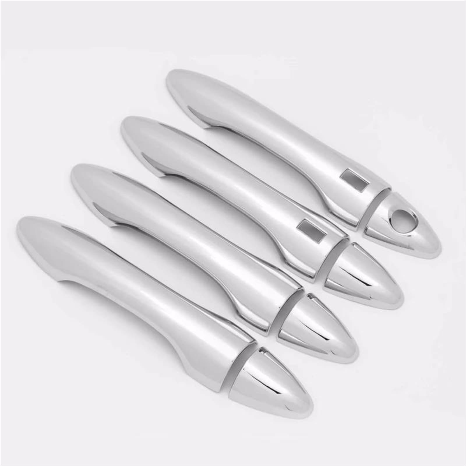 Slimes Silver 3 Abs Car External Door Handle Catch Cover For Hyundai Ix35 2010-2017 Exterior Bowl Protection Trim Sticker Protection(Silver 3)
