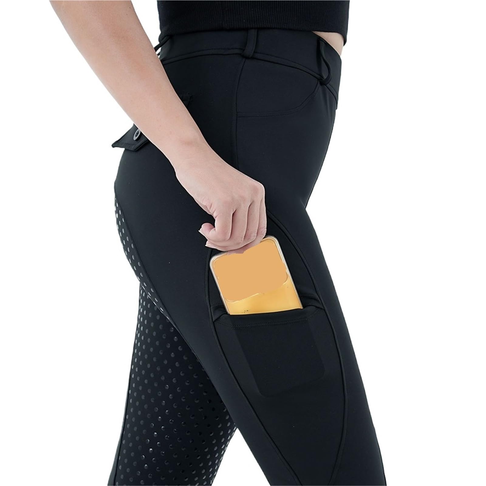 Pantalones Montar a Caballo Mujer Pantalones de equitación for Mujer, Mallas Entrenamiento Ecuestre, Ropa Deportiva for Exteriores(Black,M)