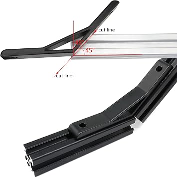 4Pcs 45deg, 4Pcs 135deg 2020 45 Degree Angle Bracket 20 Series Aluminum Extrusion Corner 45° Joint Connector Brace for T / V Slot 135 2040 20/20 Extruded Aluminium Profile