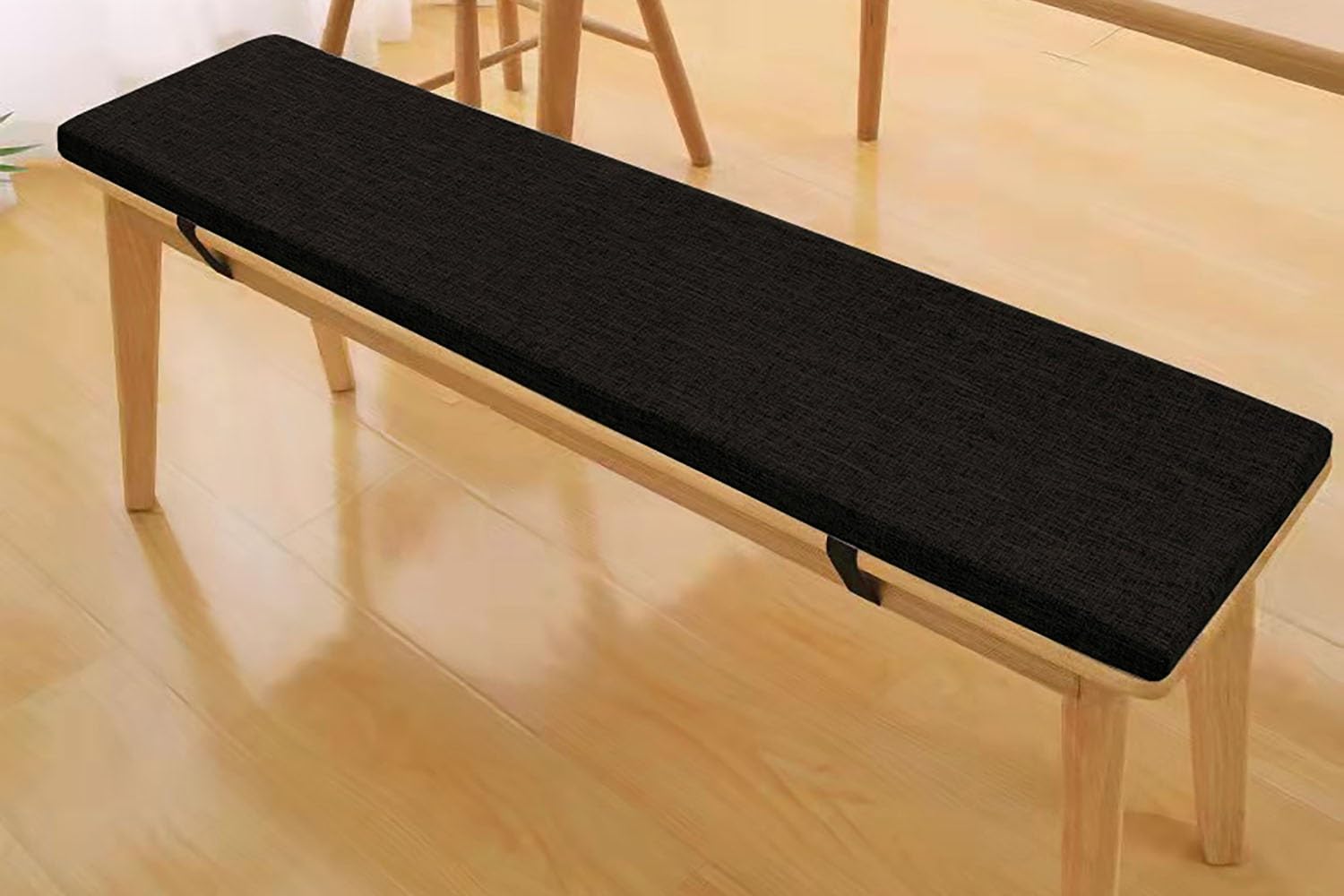 Cuscino per Panchina da Esterno Cuscini per Sedili Panca 100cm/120cm/130cm/140cm/150cm/160zm x 40cm/35cm/30cm Lavabile Sfoderabile(Black,150x40x5cm)