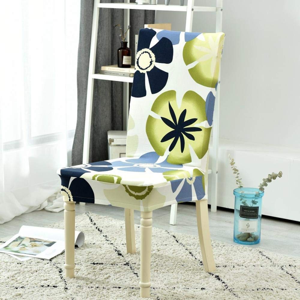 Białe pokrowce na krzesła do jadalni, kolorowe z nadrukiem kiwi rozciągliwe pokrowce na krzesła, spandex pokrowce na krzesła do jadalni, elastyczne pokrowce na krzesła wysokie oparcie na krzesła do jadalni 6 szt