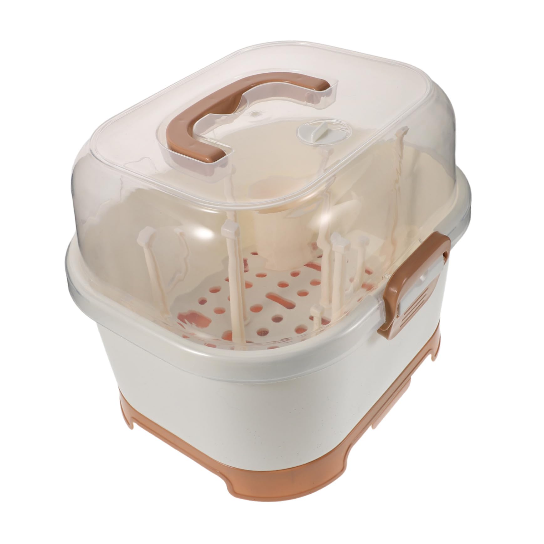 Boîte de rangement biberons anti-poussière portable et compacte